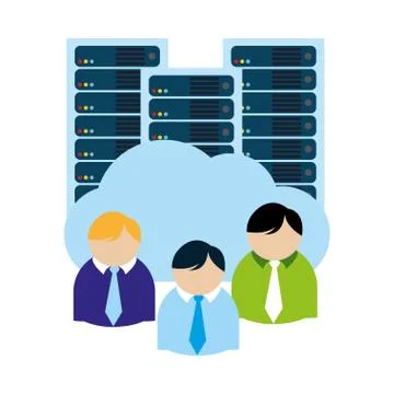 Technology computing cartoon 스톡 일러스트