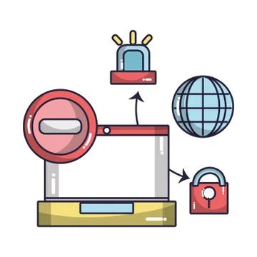 Technology computing cartoon Stock Illustration