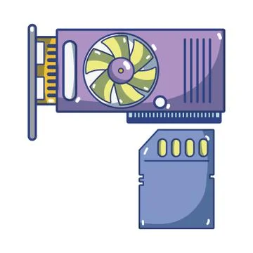 Technology computing cartoon Ilustração Stock