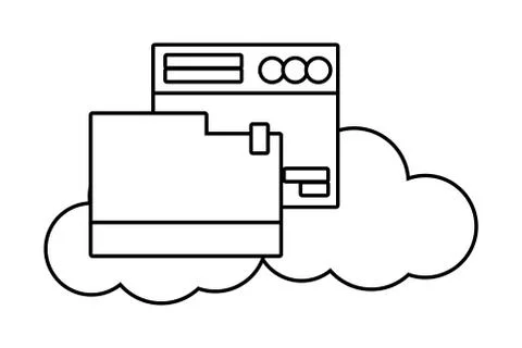 Technology computing cartoon Illustrazione stock
