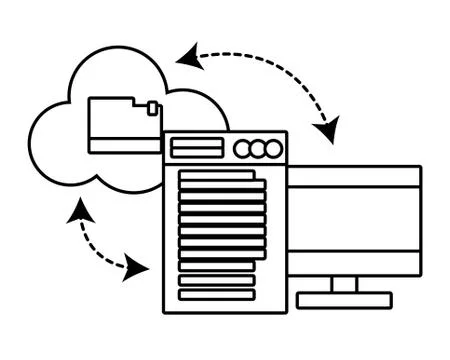 Technology computing cartoon Stock Illustration