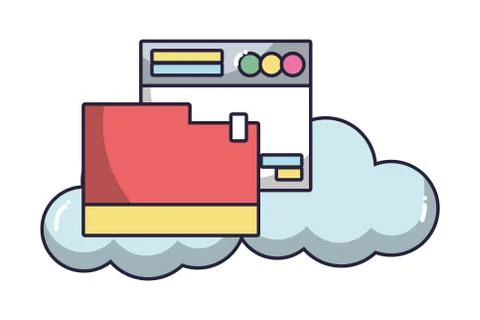 Technology computing cartoon イラスト素材