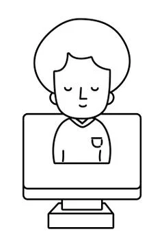 Technology computing cartoon 스톡 일러스트