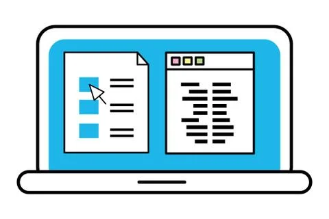 Technology computing cartoon Stockillustratie