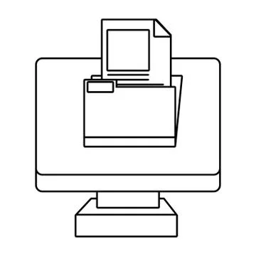 Technology computing cartoon イラスト素材