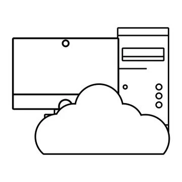 Technology computing cartoon 스톡 일러스트