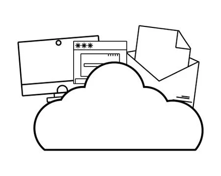 Technology computing cartoon Stock Illustration