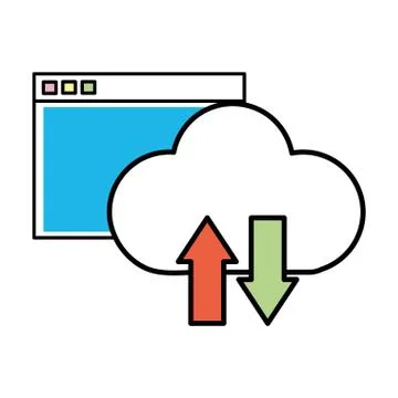 Technology computing cartoon Stock Illustration