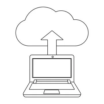 Technology computing cartoon Stock Illustration