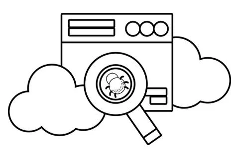 Technology computing cartoon 스톡 일러스트