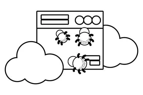 Technology computing cartoon Stock Illustration