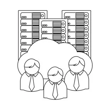 Technology computing cartoon Stock Illustration