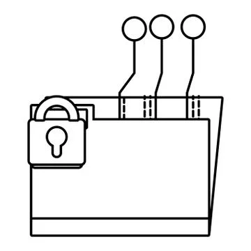 Technology computing security cartoon イラスト素材