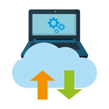 Technology computing support cartoon イラスト素材