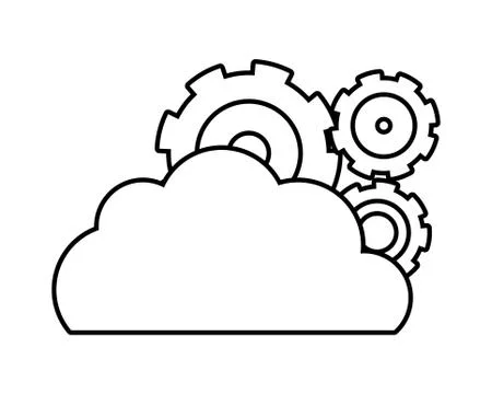 Technology computing support cartoon Stock Illustration