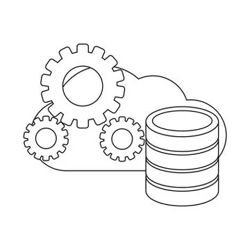 Technology computing support cartoon 스톡 일러스트