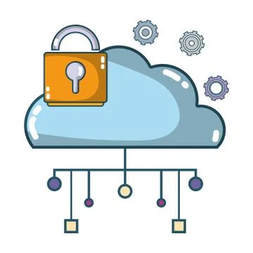 Technology computing support cartoon 스톡 일러스트