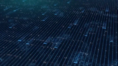 Technology Concept Abstract Motion Graphic Background with Blue Theme, Corp.. Stock Footage 247455864