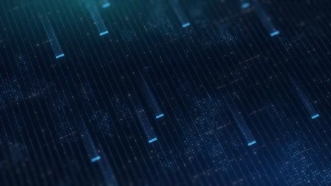 Technology Concept Abstract Motion Graphic Background with Blue Theme, Corp.. Stock Footage 247455879