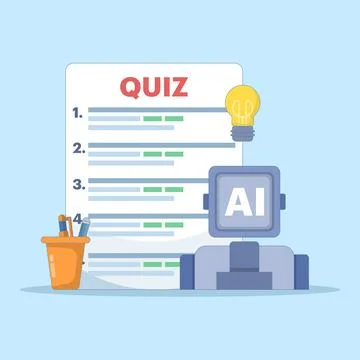 Technology concept for answering questions Illustrazione stock