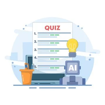 Technology concept for answering questions Stock Illustration