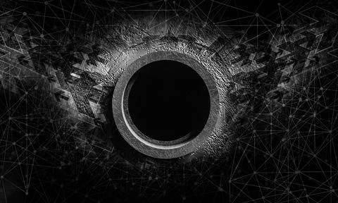 Technology concept background ready for presentation. 3D rendering of futuristic Illustrazione stock