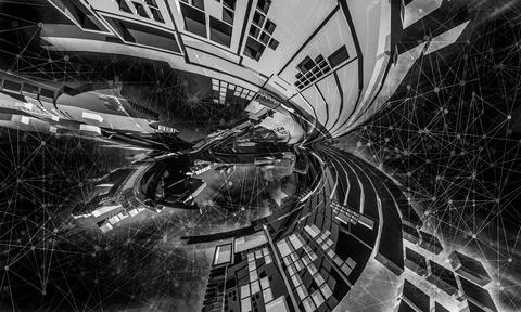 Technology concept background ready for presentation. 3D rendering of futuristic Stock Illustration