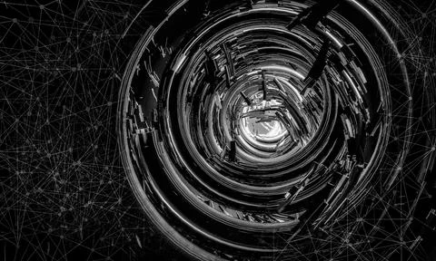 Technology concept background ready for presentation. 3D rendering of futuristic Stock Illustration