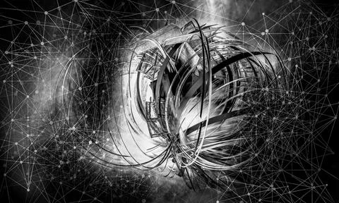 Technology concept background ready for presentation. 3D rendering of futuristic Stock Illustration