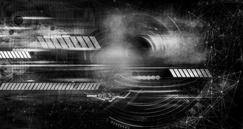 Technology concept background ready for presentation. 3D rendering of futuristic 스톡 일러스트