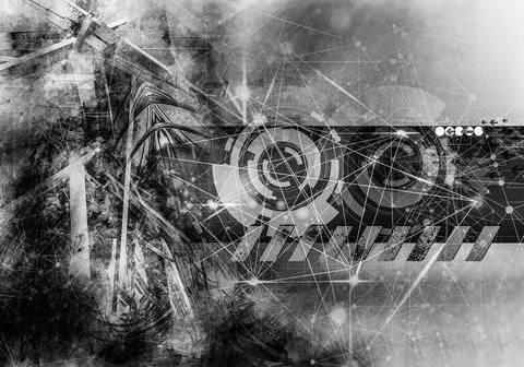 Technology concept background ready for presentation. 3D rendering of futuristic Stock Illustration