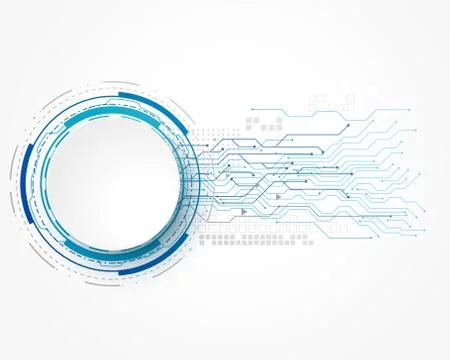 Technology concept background with wire mesh and text space Stock Illustration