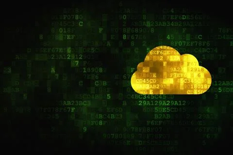 Technology concept: Cloud on digital background Stock Illustration