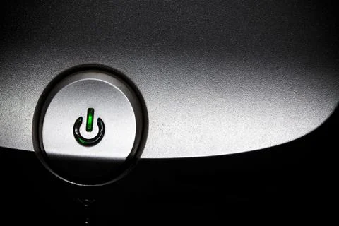 Technology Concept Computer Power Button Stock Photos