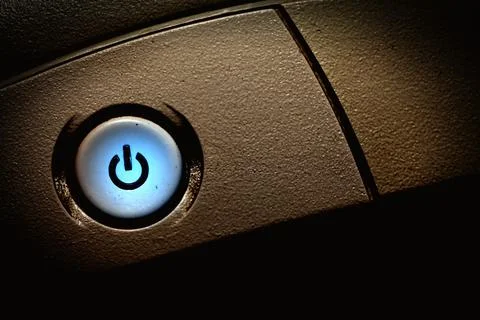 Technology Concept Computer Power Button Stock Photos