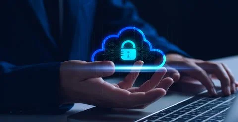 Technology Concept of cybersecurity, information security and encryption, sec Stock Photos