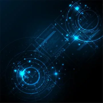 Technology in the concept of digital. Stock Illustration