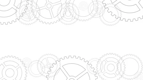 Technology concept with gears on white background Stock Footage 30746466