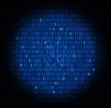 Technology concept hex code digital background Stock Illustration