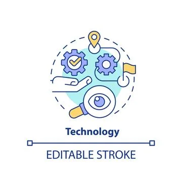 Technology concept icon Illustrazione stock