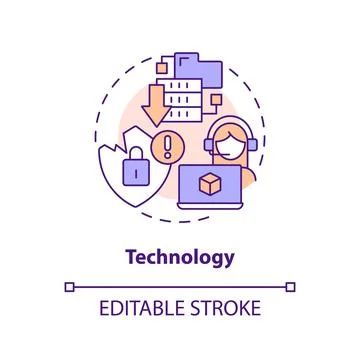 Technology concept icon Illustrazione stock
