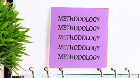 Technology concept. METHODOLOGY written on a purple sticker on the background Stock-Fotos