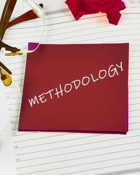 Technology concept. METHODOLOGY written on a red sticker on a white backgroun 스톡 사진
