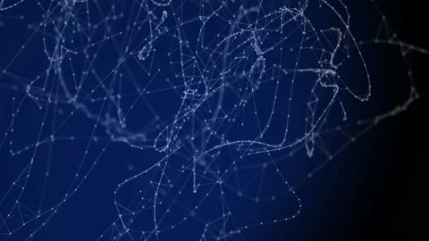 Technology concept. moving lines and dots. Beautiful animation. 3d render. Stock Footage 132310754