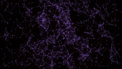 Technology concept. moving lines and dots. Beautiful animation. 3d render. Stock Footage 132312008
