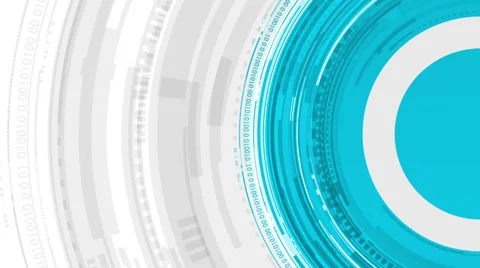 Technology concept spinning circles. Stock Footage