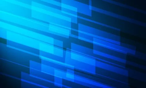 Technology concept. stripes lines with blue light, speed and motion Stock Illustration