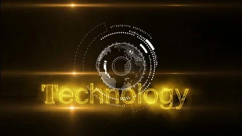 Technology concept. Technology words on black background. Stock Footage 119939618