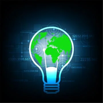 Technology in the concept of world conservation. Stock-Illustration