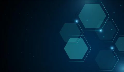 The Technology connected blue lines with electronics elements with polygons.. 스톡 일러스트